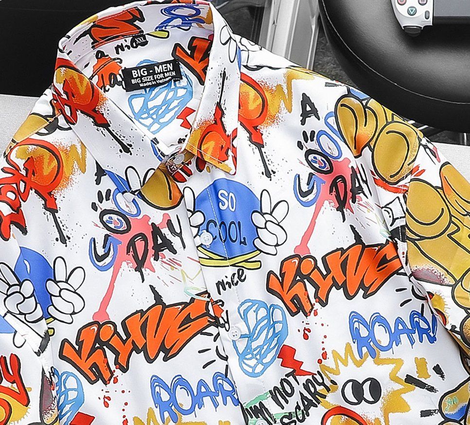 Áo sơ mi tay ngắn họa tiết thời trang bigsize nam (Mẫu 30)