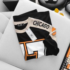 Áo thun cotton phối màu in chữ thời trang 77 (Mẫu 3)