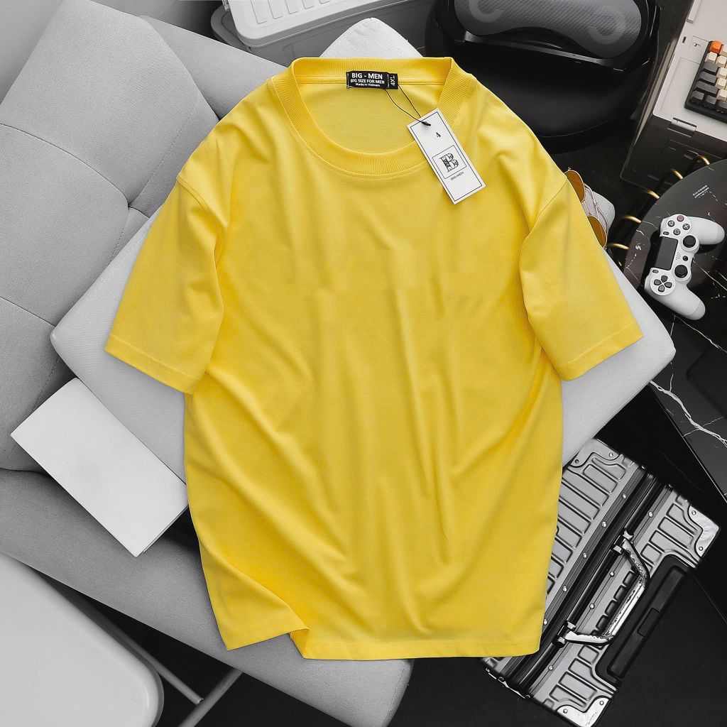 Áo thun, áo phông cotton trơn nhiều màu bigsize nam (Mẫu 15)