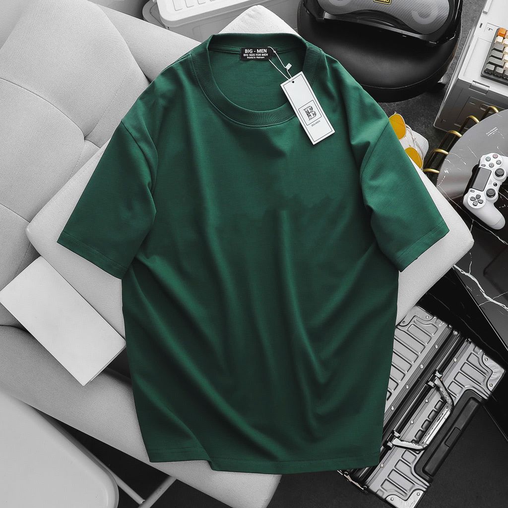 Áo thun, áo phông cotton trơn nhiều màu bigsize nam (Mẫu 15)