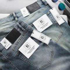 Quần jean dài màu xanh form ống suông thời trang cỡ đại bigsize nam < 140kg - Mã 361
