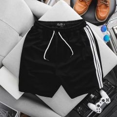 Quần short thun cotton phối 3 sọc thời trang bigsize nam cỡ đại 140kg
