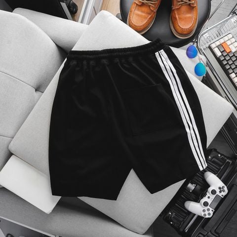 Quần short thun cotton phối 3 sọc thời trang bigsize nam cỡ đại 140kg