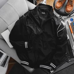 Áo khoác dù viền lai form big size nón có thể tháo rời - 85-130kg