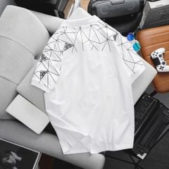 Áo thun polo big size vải cotton co giãn in lụa vai 85-130kg - Mẫu 63