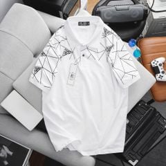 Áo thun polo big size vải cotton co giãn in lụa vai 85-130kg - Mẫu 63