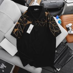 Áo thun polo big size vải cotton co giãn in lụa vai 85-130kg - Mẫu 63