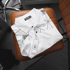 Áo thun polo big size vải cotton co giãn in lụa vai 85-130kg - Mẫu 63