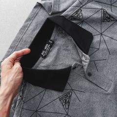 Áo thun polo big size vải cotton co giãn in lụa vai 85-130kg - Mẫu 63