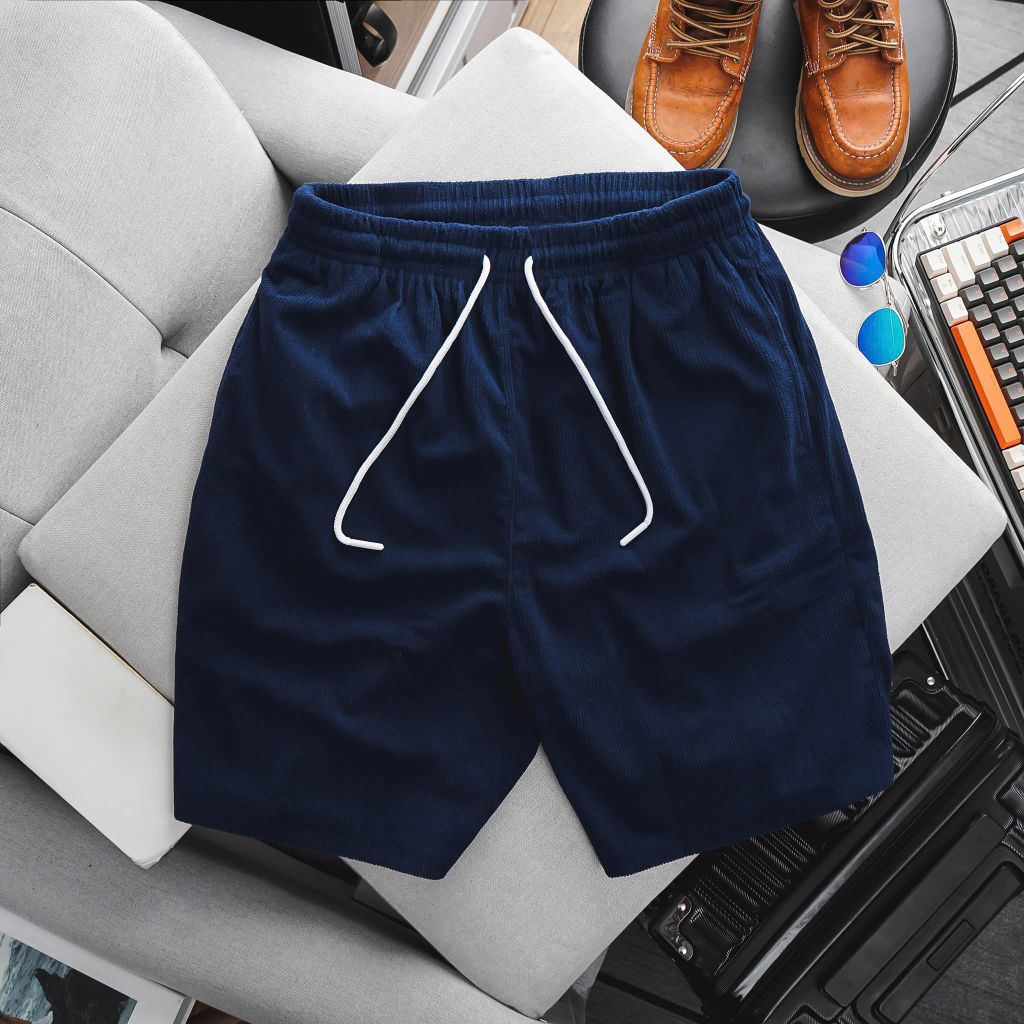 Quần short thun ngắn vải nhung tăm thời trang (Mẫu 10)