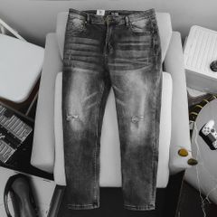 Quần jean dài màu bạc thời trang bigsize nam cỡ đại < 140kg- Mã 04 06