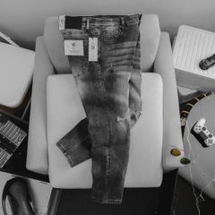Quần jean dài màu bạc thời trang bigsize nam cỡ đại < 140kg- Mã 04 06