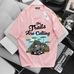 [Big Men] Áo thun cotton in hình xe Trails cá tính bigsize nam< 135 kg.