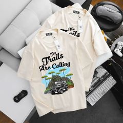 [Big Men] Áo thun cotton in hình xe Trails cá tính bigsize nam< 135 kg.