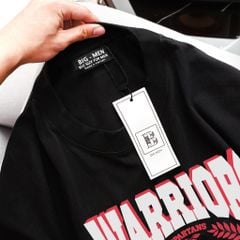 Set bộ quần áo cotton in Warriors cực chất bigsize nam< 135 kg