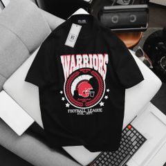 Set bộ quần áo cotton in Warriors cực chất bigsize nam< 135 kg