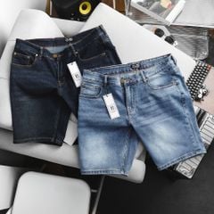 Quần short jean nam bigsize xanh năng động< 130 kg- Mã 014