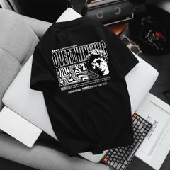 [Big Men] Áo thun cotton nam bigsize cá tính in Overthinking< 135 kg.