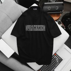 [Big Men] Áo thun cotton nam bigsize cá tính in Overthinking< 135 kg.