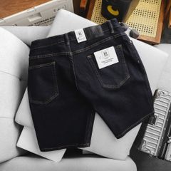 Quần short jean nam bigsize xanh năng động< 130 kg- Mã 018