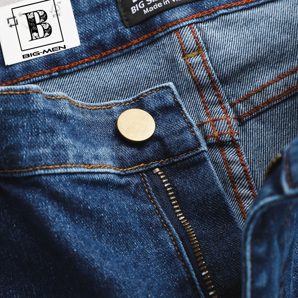 Quần jean dài nam bigsize màu xanh thời trang< 130 kg- Mã 020