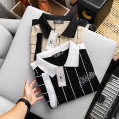 Áo thun polo phối sọc thời trang cỡ đại bigsize nam < 140kg - polo auth