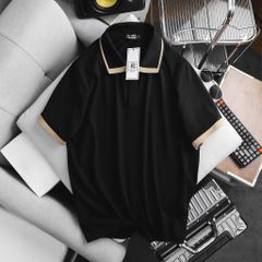 Áo thun polo cotton phối cổ lịch lãm thời trang bigsize nam< 135 kg