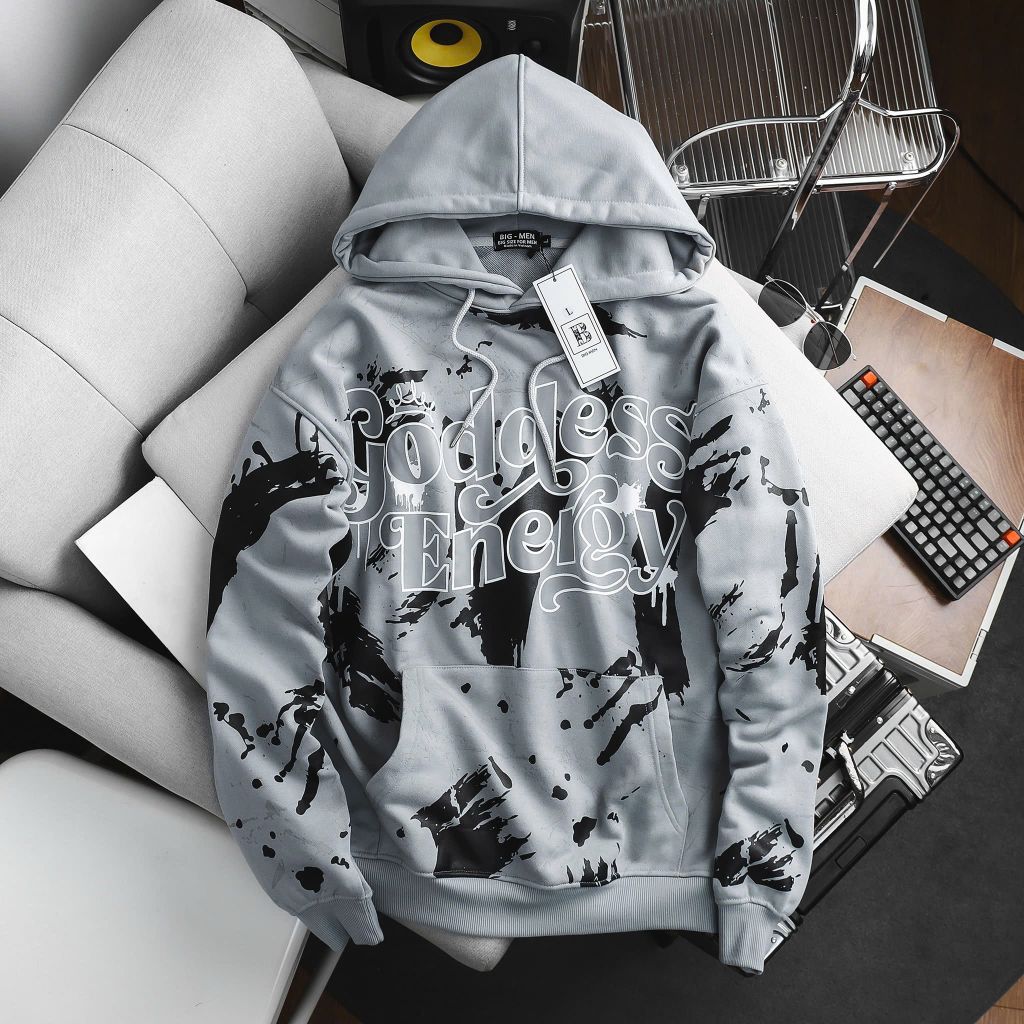 Áo khoác, áo hoodie big size unisex in lụa charm cá tính <130kg