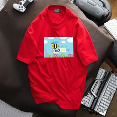 Áo thun cotton cá tính in Con Ong dễ thương bigsize nam< 135 kg