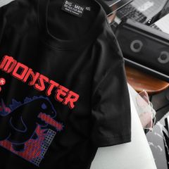 Big Men - Áo thun cotton cá tính in Godzilla cá tính bigsize nam< 135 kg