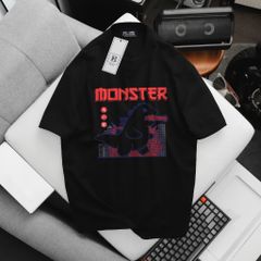 Big Men - Áo thun cotton cá tính in Godzilla cá tính bigsize nam< 135 kg