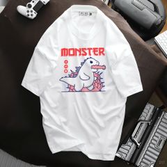 Big Men - Áo thun cotton cá tính in Godzilla cá tính bigsize nam< 135 kg