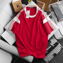 Áo thun cotton sọc vai phối nách thời trang bigsize nam cỡ đại < 140kg