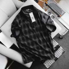 Áo thun polo phối cổ caro thời trang cỡ đại bigsize nam < 140kg