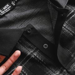 Áo thun polo phối cổ caro thời trang cỡ đại bigsize nam < 140kg