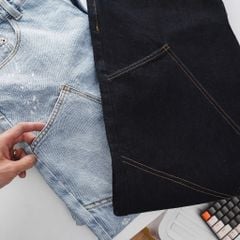 Quần jean dài màu xanh form ống suông thời trang cỡ đại bigsize nam < 140kg