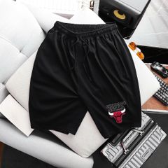 Set bộ quần áo cotton đồng bộ cá tính bigsize nam< 135 kg - bộ bull đen