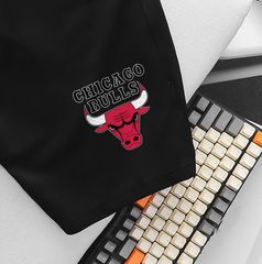 Set bộ quần áo cotton đồng bộ cá tính bigsize nam< 135 kg - bộ bull đen