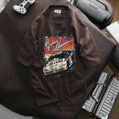Áo thun cotton nhiều màu in Xe Đua cá tính bigsize nam< 135 kg
