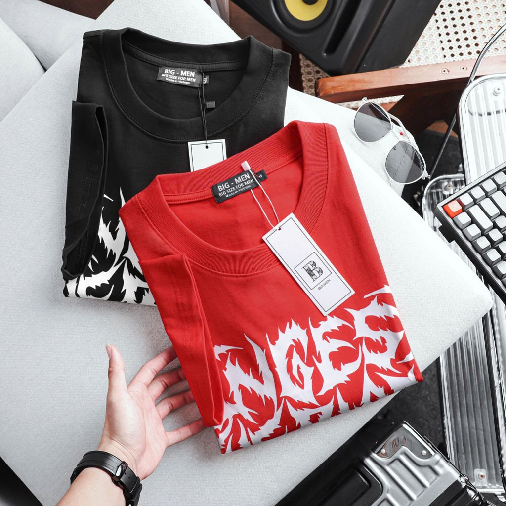 [Big Men] Áo thun cotton nhiều màu thời trang cá tính bigsize nam < 135kg