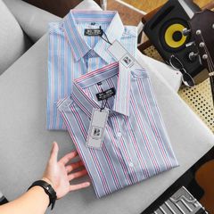 Bigmen.Bigsizemen- Áo sơ mi tay ngắn sọc dọc chất vải oxford thời trang bigsize nam 80-130 kg
