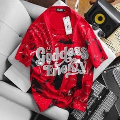 Áo thun big size unisex màu đỏ in lụa chữ Goodness độc lạ 85-130kg