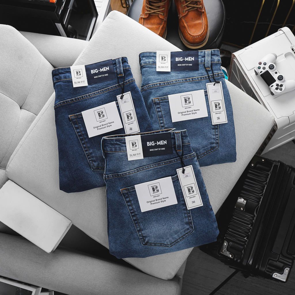 Quần short jean tông xanh in chữ life thời trang bigsize nam cỡ đại < 140kg