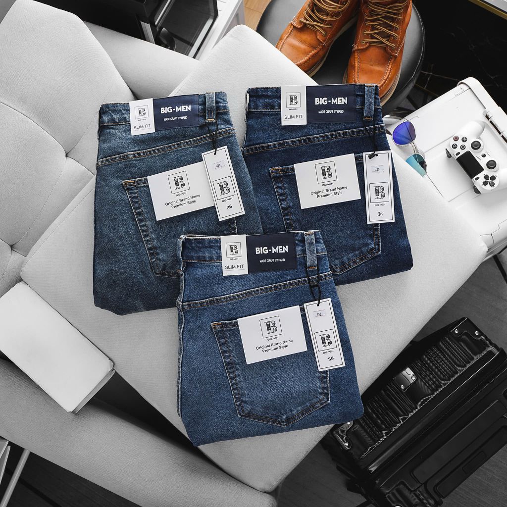 [bigsizemen] Quần short jean tông xanh trơn thời trang bigsize nam cỡ đại < 140kg