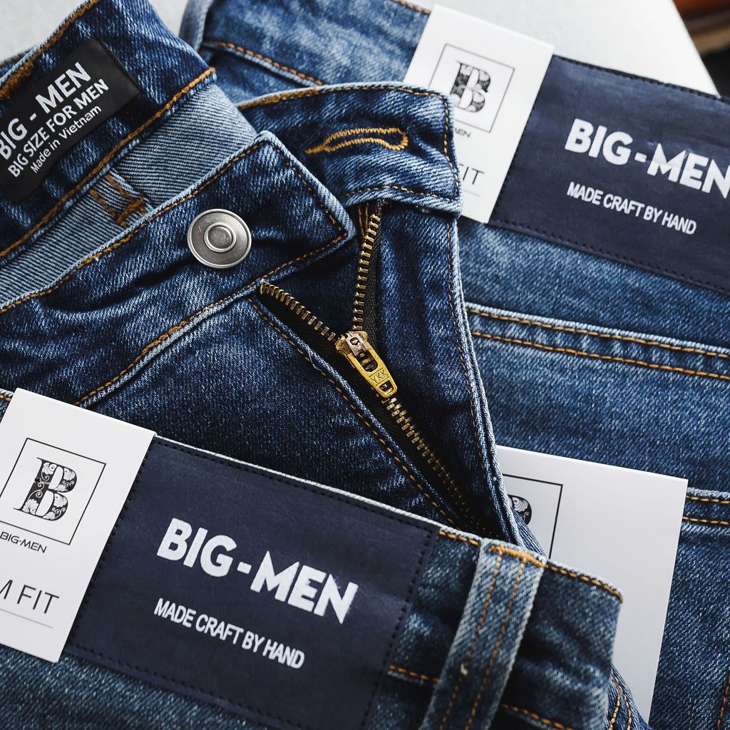 Quần short jean tông xanh wash thời trang bigsize nam cỡ đại < 140kg