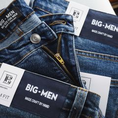 Quần short jean tông xanh wash thời trang bigsize nam cỡ đại < 140kg