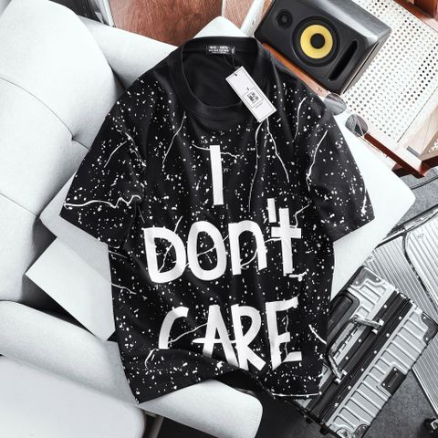 Áo thun big size unisex in lụa chữ I DON'T CARE độc lạ 85-130kg