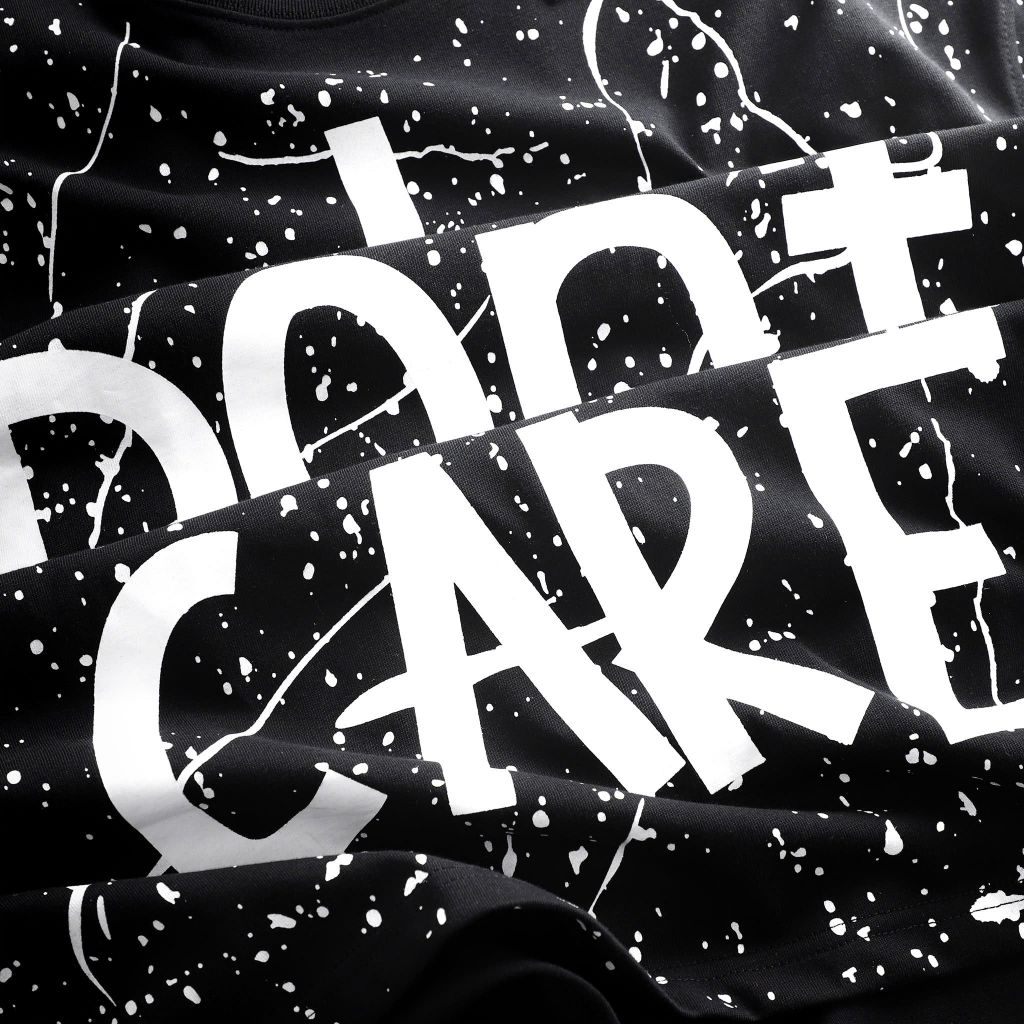 Áo thun big size unisex in lụa chữ I DON'T CARE độc lạ 85-130kg