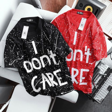 Áo thun big size unisex in lụa chữ I DON'T CARE độc lạ 85-130kg