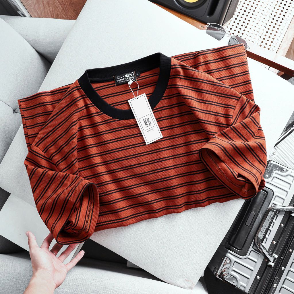 Áo thun sọc ngang thời trang nam bigsize 85-135kg